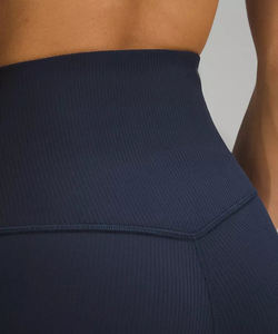 Leggings de fitness taille haute pour femmes avec motif solide coupe-vent respirant Spandex/Polyester entraînement taille haute pantalon de yoga - Product Image 4