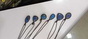 AAA Qualité Naturel Assorti Cristal Laiton Matériel Mixte En Forme De Pierres Précieuses Fil Macramé Pendentifs De Mode Collier En Gros Lot - Product Image 3