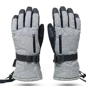 Gants de ski d'hiver pour hommes de la meilleure qualité coupe-vent et imperméables en polyester de haute qualité et chauds - Product Image 1