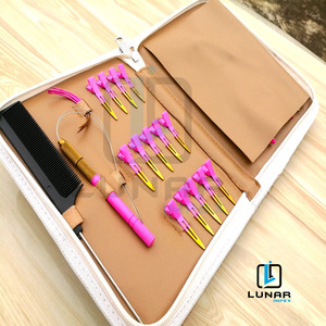 Kit d'outils de salon de soins capillaires en couleur Plasm or rose vif meilleur kit pour l'installation d'extension de cheveux avec étiquetage de marque avec logo personnalisé - Product Image 4
