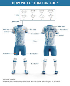 Ensemble de vêtements de football imprimés par sublimation personnalisés Uniformes de football pour entraînement d'équipe Vêtements de sport personnalisés - Product Image 5