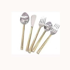 Vente en gros Offre Spéciale acier inoxydable Designer or audacieux poignée couverts argent poli miroir vaisselle de fête pour les mariages - Product Image 1