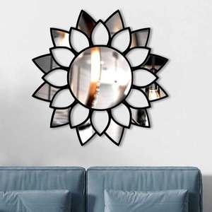 Espejo de pared de metal moderno más vendido hecho a medida con diseño floral de alta calidad para sala de estar o boda - Product Image 6