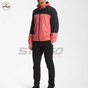 High Quality Unisex Windbreaker <b>Jacket</b> for <b>Men</b> Women 100% Polyester Canvas Winter Season Color Block Design Designed in the USA - Product Image 5