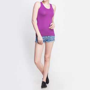 Débardeur sans manches d'été personnalisé pour femmes Top court à col en U à la mode Vente en gros Sexy Plain Design - Product Image 4