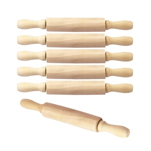 Mini rouleau à pâtisserie en bois de 8 pouces fabricant Grands enfants Enfants Filles Garçons Petit artisanat Cuisson Cookie Pâte Argile Jouer - Product Image 1
