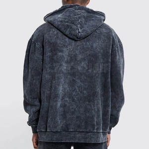 Ensemble de survêtement à capuche respirant en molleton technique 100 % coton, délavé à l'acide, grande taille, couleur unie, marque privée, collection hiver - Product Image 2