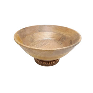 Tazón de fruta de forma redonda de madera decorativa esmaltada para utensilios de cocina de mesa ensaladera Hogar y hoteles comida y aperitivos cuencos para servir - Product Image 6