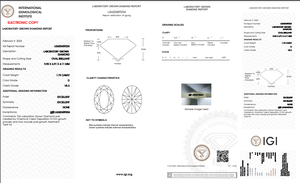 Diamant de laboratoire de taille ovale de 1.73 ct certifié IGI D Color VS2 Clarity Lab-Stone - Product Image 5