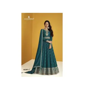 Indian Clothing Georgette Womens Salwar Suit with Heavy Embroidered Design from Indian Exporter and Manufacturer