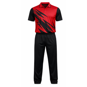 Top Selling <b>Red</b> Cricket Uniform <b>Mens</b> Sublimated Breathable Sharp Graphic Cricket Jersey and <b>trouser</b> Set Professional - Product Image 1