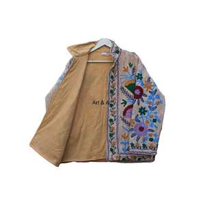 Chaquetas Sujani bordadas hechas a mano indias para mujer, ligeras, transpirables, patrón indio tradicional único, nuevo diseño - Product Image 5