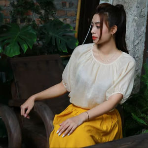 Falda informal de primavera y verano para mujer elegante con bolsillos Cintura transpirable y natural para damas - Product Image 4