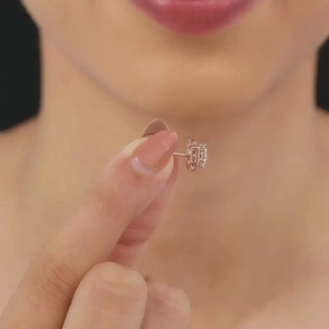 Vente en gros d'usine, style tendance, simple et élégant, boucles d'oreilles en argent sterling 925, adaptées aux mariages et aux fêtes des femmes - Product Image 3