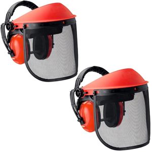 Kit de <span class=keywords><strong>2</strong></span> Red SNR 22dB Ruído Cancelando Ear regalos com Metal Mesh Viseira Rosto Proteção Auditiva Escudo - Product Image 1