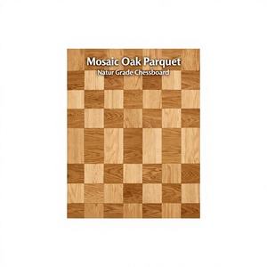 Parqué de Roble Mosaico - Natural - Diseño Ajedrez - 8mm - Diseño Moderno - Clasificación de Superficie ABCD - Para Cocina, Almacén, Dormitorio y Villa - Ecológico - Product Image 1