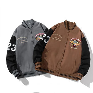 OEM compra a granel personalizada de la escuela secundaria jóvenes Letterman chaquetas al por mayor personalizado bordado equipo universitario chaqueta de béisbol para los hombres - Product Image 4