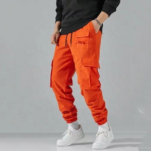 OEM Designer Hip Hop Hommes Coton Sergé Surdimensionné Loose Outdoor Randonnée Casual Work Wear Cargo Sweatpants - Product Image 4