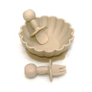 2025 nouveau sans BPA de qualité alimentaire 8 pièces conception mignonne motif solide ensemble d'alimentation en Silicone bébé tasse à boire avec bol à ventouse - Product Image 4