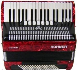 Prêt à expédier un nouvel accordéon chromatique Hohner Bravo III 96 - Rouge nacré - Product Image 4