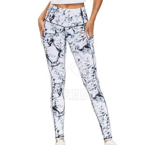 Mallas de Yoga de compresión de cintura alta ligeras de último diseño 2025 para mujer patrón sólido transpirable entrenamiento de secado rápido - Product Image 1