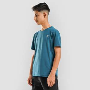 เสื้อยืดฮิปฮอปวินเทจสำหรับวัยรุ่น สีเขียวอมฟ้า ผ้าฝ้าย 100% ระบายอากาศได้ดี ดีไซน์เรียบง่าย ย้อมสีแบบบาติก ถักทอ น้ำหนัก 280 กรัม ทรงหลวม แขนสั้น - Product Image 3