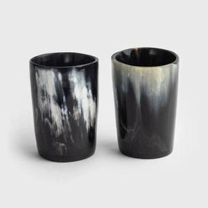 Cuerno de búfalo Vidrio Latón Diseño 4 piezas Natural India Fabricante Artesanía Cuerno de búfalo Vidrio Precio más bajo - Product Image 3