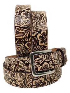 Ceinture en cuir robuste pleine fleur pour enfants Ceintures de luxe en peau de vache de qualité supérieure avec motifs perlés personnalisés prêtes à être expédiées unisexes - Product Image 4