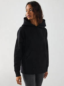 Premium Quality Customized Black Women's Classic <b>Longline</b> <b>Hoodie</b> Top Selling Anti-Wrinkle And Breathable Blank Hoodies For Women - Product Image 6