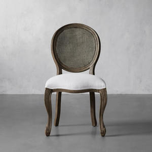 Silla de comedor de madera maciza clásica moderna, silla de restaurante de Color Vintage de alta calidad, respaldo de ratán Natural para apartamento de Hotel en casa - Product Image 1