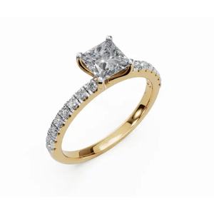 Bague de luxe en diamant de laboratoire Last Princess avec accents radiants 0,581 ct Or 9 carats 14 carats 18 carats Fournisseur OEM en gros - Product Image 5