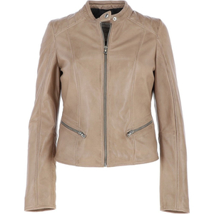Chaquetas de cuero genuino tejidas para mujer, elegantes, al por mayor, OEM, personalizadas, transpirables, para motociclistas - Product Image 6