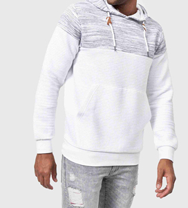 Sudadera con capucha para hombre ecológica, diseño único mezclado de algodón, servicio OEM - Product Image 3
