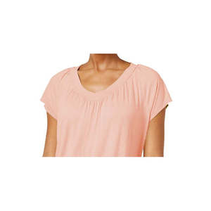 T-Shirt Blouson Rosa Taglia X-Large da Donna della Collezione JM, Traspirante in Chiffon, Elemento di Moda Semplice - Product Image 2