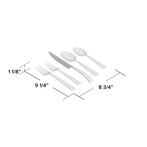 Ensemble de couverts en métal au design tendance en finition argentée à poignée simple pour la maison et le mariage ensembles de couverts de vaisselle de table - Product Image 6