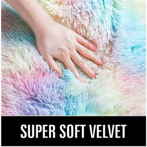 Tapis d'appoint personnalisé en soie et laine Fluffy Masterpiece, à poils de 5-6 mm, tapis de qualité supérieure à motif abstrait, moelleux, pour suite de chambre de luxe pour adolescents - Product Image 4