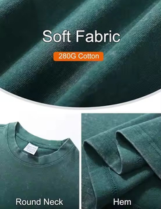 เสื้อยืดผ้าฝ้าย100% ธรรมดาไซส์ใหญ่พิเศษซักได้สำหรับผู้ชายลายนูนระบายอากาศได้ดีออกแบบโลโก้ตามสั่งสไตล์ของคุณเอง - Product Image 4