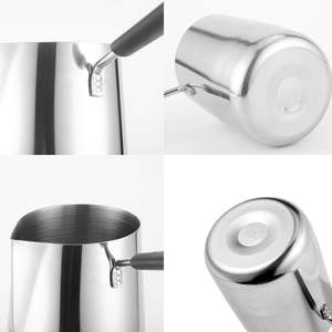 Barista-Jarra <span class=keywords><strong>de</strong></span> metal <span class=keywords><strong>de</strong></span> acero inoxidable para espumar, accesorios, 350ml, 600ml, 1000ml - Product Image 3