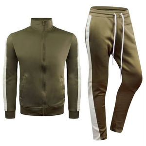 Sudaderas con Capucha, Pantalones y Conjuntos Deportivos Lisos para Hombre, Ropa de Entrenamiento, Joggers Color Caqui Oscuro y Blanco, Traje Deportivo Informal para Mujer - Product Image 1