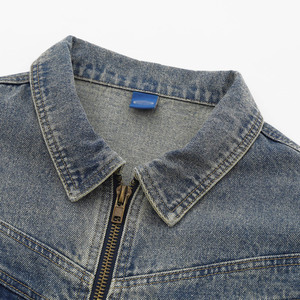 Tissus en denim délavés et vieillis sur mesure, veste en denim sur mesure pour hommes, vestes pour hommes - Product Image 3