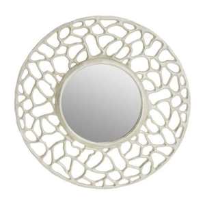 Miroir mural en métal et verre, cadre à billes, style européen moderne, miroir rond en fer, accents muraux, miroir de salle de bain - Product Image 6