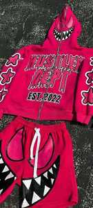 Ensemble de survêtement pour homme avec fermeture éclair intégrale et short, vêtements pour homme, logo personnalisé, meilleur design imprimé, hiver, faible MOQ - Product Image 6