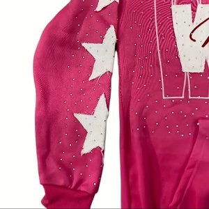 เสื้อฮู้ดสวมหัวขนแกะของผู้ชายประดับพลอยเทียมทรงพอดีตัวปกติกันเปื้อนสำหรับฤดูใบไม้ร่วงเสื้อผ้าแนวสตรีทผ้าคอตตอนผสมสไตล์วินเทจ - Product Image 5