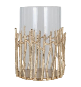 Indoor Decorative Home Metal Candle Stand Gold Finished Handmade <b>Hurricanes</b> Home Lightning Accessories <b>Hurricanes</b> - Product Image 1