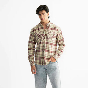Tela de franela teñida de hilo personalizado de calidad superior Material de algodón ligero Camisas de hombre de talla grande 100% algodón - Product Image 2