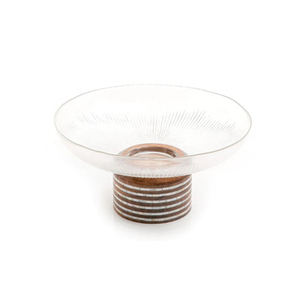 Cuenco de vidrio para chocolate de la mejor calidad con base de madera redonda Diseño fabuloso Perfecto para eventos de boda y servicio de comida - Product Image 5