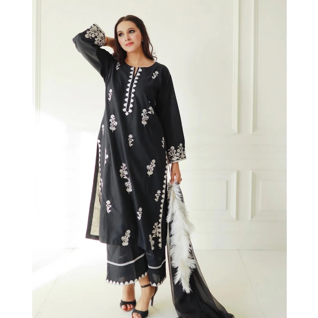 Pakistani Shalwar Kameez Modest Simple Chiffon High Quality New Design Embroidery Very Beautiful Wedding Wear Party Suits