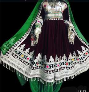 Venta al por mayor 100% de alta calidad vestidos afganos Kuchi vestido tradicional afgano Kuchi con decoración de encaje a granel - Product Image 6