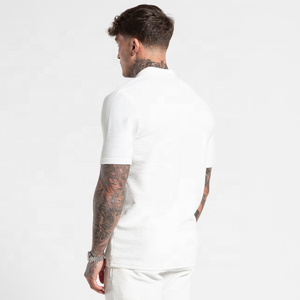 Chemise de rugby personnalisée pour hommes, polos de golf à manches courtes à motif solide avec fonction anti-boulochage, t-shirts tricotés à impression numérique - Product Image 3