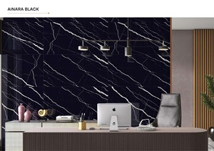 600x1200 mm <b>Mirror</b> Look Polished Premium Porcelain <b>Tiles</b> Ainara Black High Gloss Finish 60x120 cmTiles For Bedroom & Living Room - Product Image 3